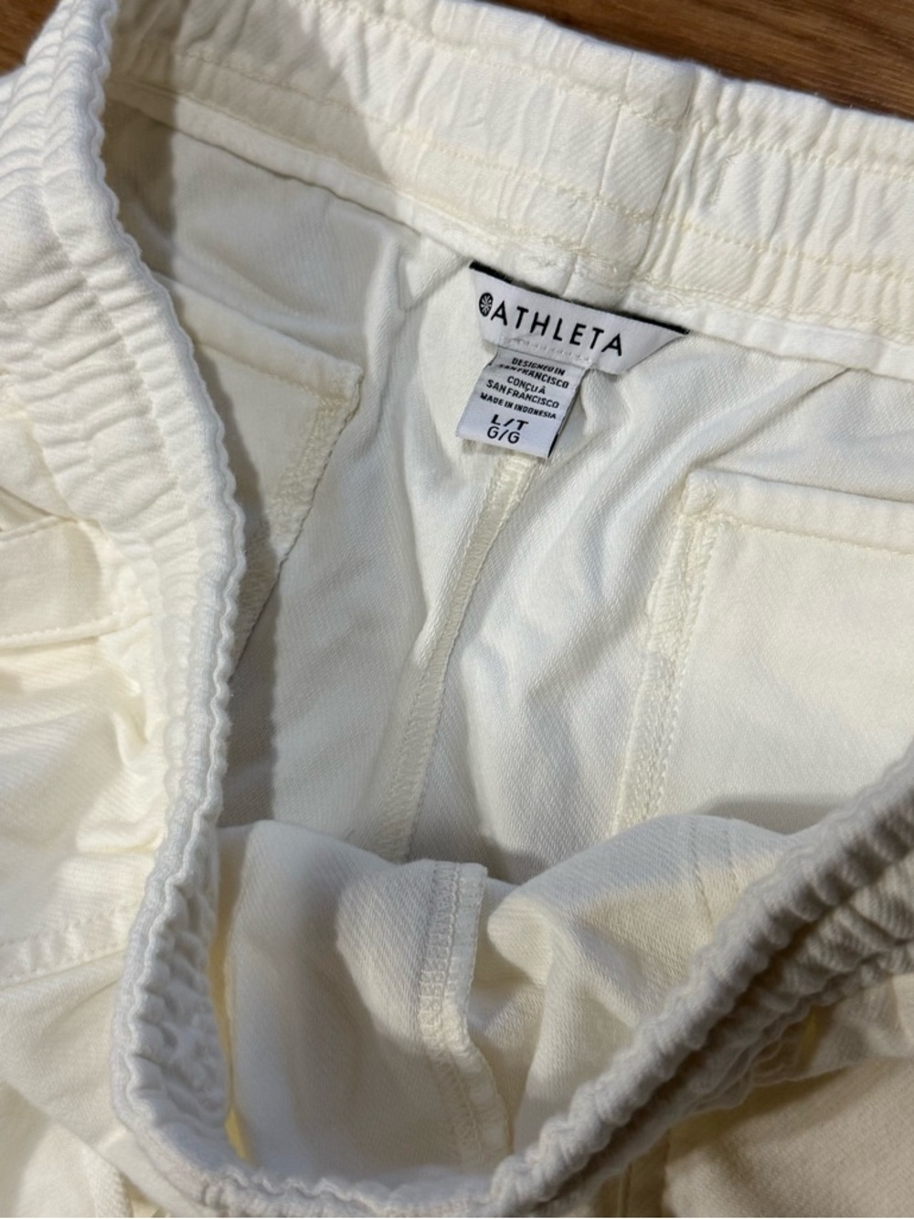 Women’s Athleta Farallon Jogger Size Large TALL In Magnolia White NWT - Picture 3 of 4